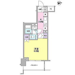 レキシントンスクエア新宿御苑 1Kの間取図画像