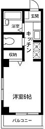 Kハイム 1Kの間取図画像