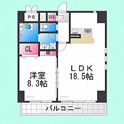 コプリー 1LDKの間取図画像