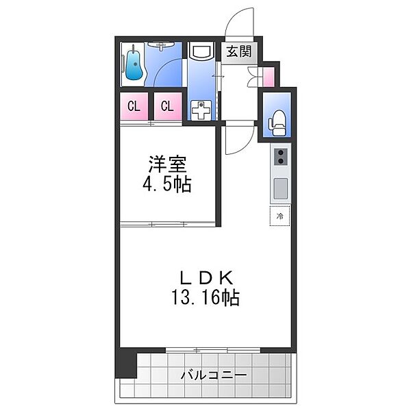 大阪府大阪市東成区中道３丁目(賃貸マンション1LDK・9階・39.71㎡)の写真 その2