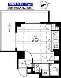 ステージファースト三軒茶屋ASYLCOURT2 ワンルームの間取図画像
