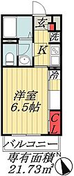 リブリ・デイジー 1Kの間取図画像