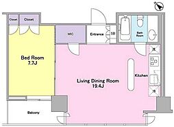 フォレストタウン参宮橋 10階1LDKの間取り