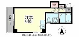 アイクビル ワンルームの間取図画像
