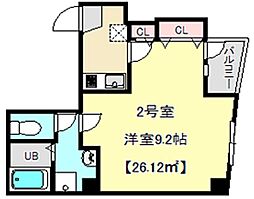 primavera西葛西 3階1Kの間取り