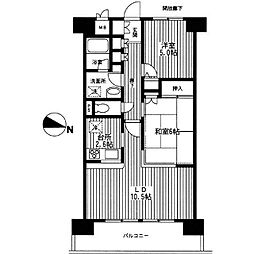 プリムベール南浦和 2LDKの間取図画像