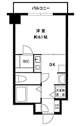 アサカシオン三軒茶屋 1DKの間取図画像