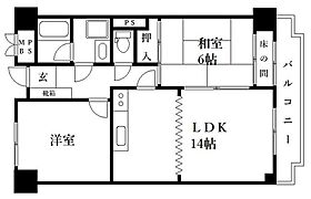 シャンボール大名 B1202 ｜ 福岡県福岡市中央区大名２丁目10-2（賃貸マンション2LDK・12階・61.08㎡） その2