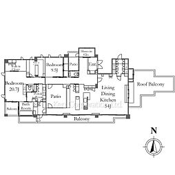 クリオ小杉陣屋町 5階2SLDKの間取り