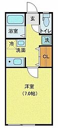 JR総武線 新検見川駅 徒歩8分の賃貸アパート 1階1Kの間取り