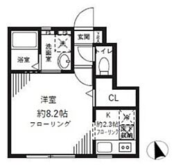 サニータウン武蔵野 1階1Kの間取り