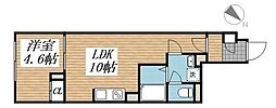 CREAL文京千石II 1LDKの間取図画像
