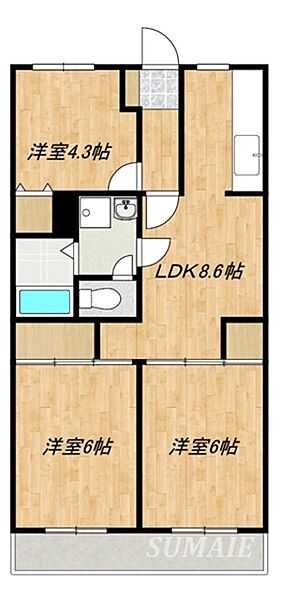 グランシャリオヨシハラ 103｜埼玉県川口市東領家１丁目(賃貸マンション3LDK・1階・55.00㎡)の写真 その2