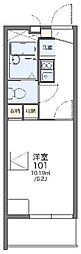 レオパレスドリーム2 1Kの間取図画像