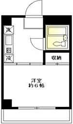 川邉ハイツ 3階1Kの間取り