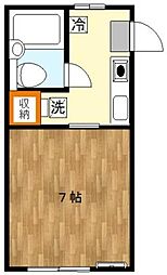 ジュネス緑ヶ丘 1Kの間取図画像