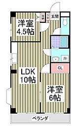 うぇる 2LDKの間取図画像