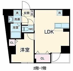 東麻布 平成レジデンス 4階1LDKの間取り