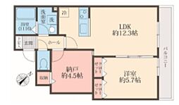 ミリアビタ稲毛東 1SDKの間取図画像