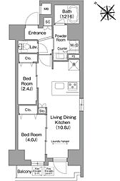 コンフォリア・リヴ茅場町 2LDKの間取図画像