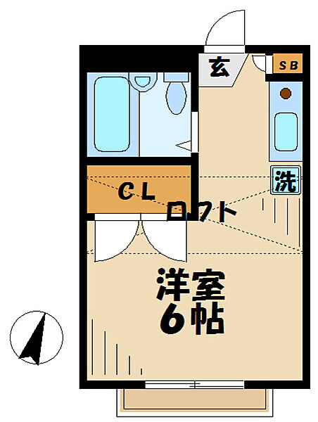 レジデンス多摩Ｅ 205.｜東京都稲城市百村(賃貸アパート1K・2階・16.86㎡)の写真 その2