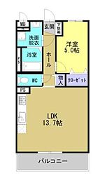 プランドールソフィアVII 1LDKの間取図画像