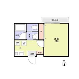 Ａｒｇｉｏｎｅ高島平 2階1Kの間取り
