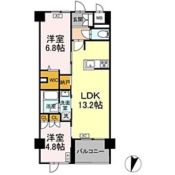 ロイジェント豊島園 2LDKの間取図画像