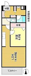 ロイヤルプラザ 1LDKの間取図画像