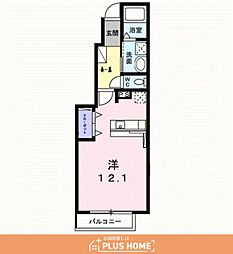 リノコート1 ワンルームの間取図画像