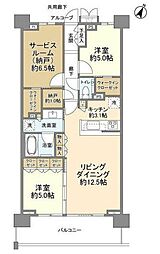スカイティアラ イースト 6階2SLDKの間取り