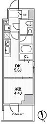 リテラス南千住サウス 1DKの間取図画像