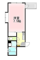 クレアトゥール松乃 1Kの間取図画像