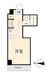 アソルティ東二番丁 ワンルームの間取図画像
