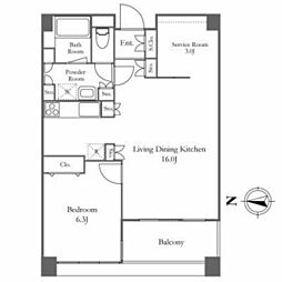 リバーシティ21イーストタワーズ2 1SLDKの間取図画像