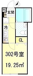 CFジオーレ北綾瀬テラス 1Kの間取図画像
