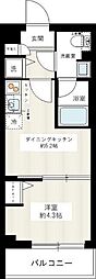 Genovia墨田八広skygarden 1DKの間取図画像