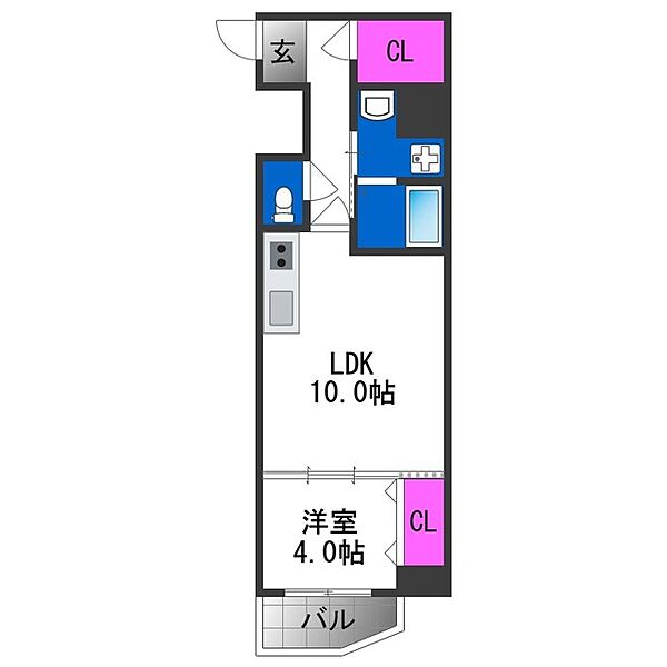 グランパシフィック帝塚山innovation ｜大阪府大阪市住吉区万代３丁目(賃貸マンション1LDK・9階・40.02㎡)の写真 その2