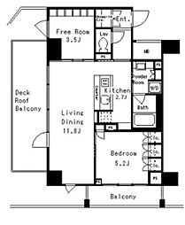MFPRコート目黒南 5階1SLDKの間取り