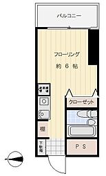 クレール玉川学園前 ワンルームの間取図画像
