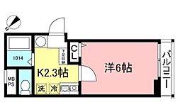 CLIFFSIDE梶が谷 1Kの間取図画像