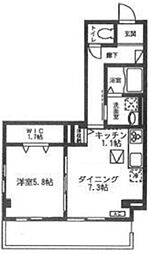 ビューノ 1LDKの間取図画像