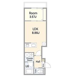 Le Ciel Kamisyakujii 2階1LDKの間取り