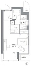 フラッツ東陽 ワンルームの間取図画像