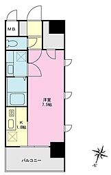 ウイングテラス京急川崎 1Kの間取図画像
