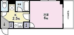 早稲田桜並木Ave 1Kの間取図画像