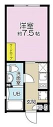 LAPiS下目黒 3階1Kの間取り