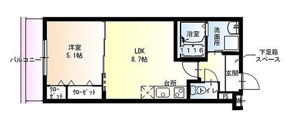 フジパレス法善寺 ｜大阪府柏原市法善寺１丁目(賃貸アパート1LDK・2階・34.20㎡)の写真 その2