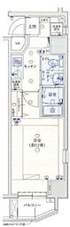 バージュアル西日暮里 1Kの間取図画像