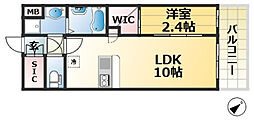 セレニテ西元町アリエ 1LDKの間取図画像